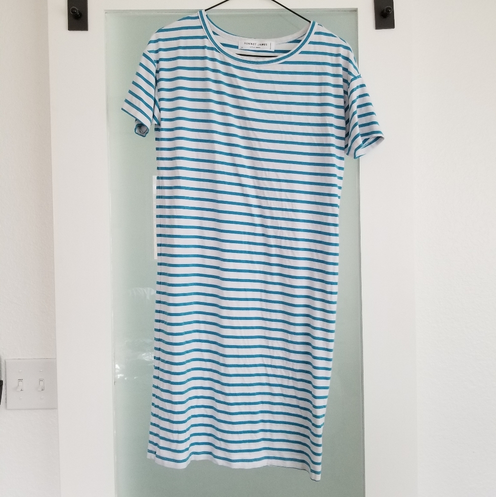 🌊 Sonnet James SCOUT dress white/blue stripe XS